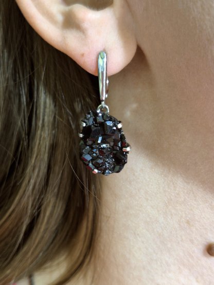 Серьги с меланитом <br>10-3-383 — изображение 2