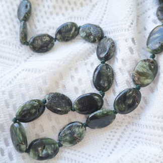 Серафинит бусы 47-52см. <br>04-1-164
